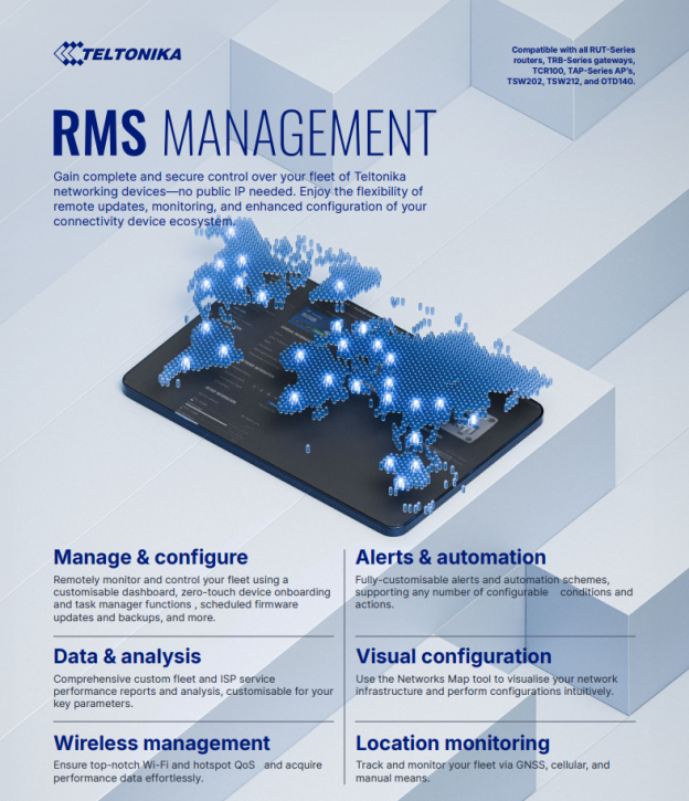 Teltonika RMS Management Pack - 5 Jahre RMS pro Gerät - 10x Einzellizenz Teltonika RMS Management Pack - 5 Jahre RMS pro Gerät - 10x Einzellizenz